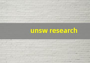 unsw research